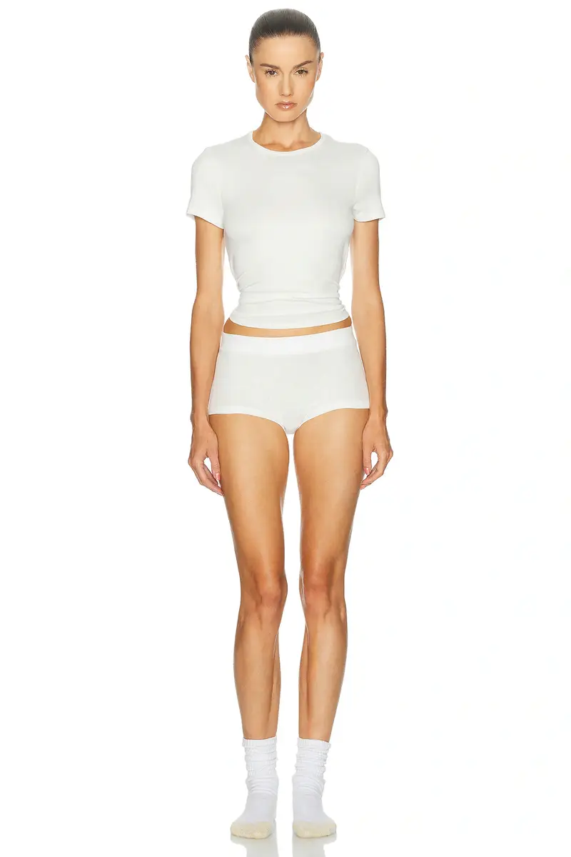 KYE Ribbed Tencel Second Skin Baby Tee | Thumbnail 4 KYE Ribbed Tencel Second Skin Baby Tee | Thumbnail 4
