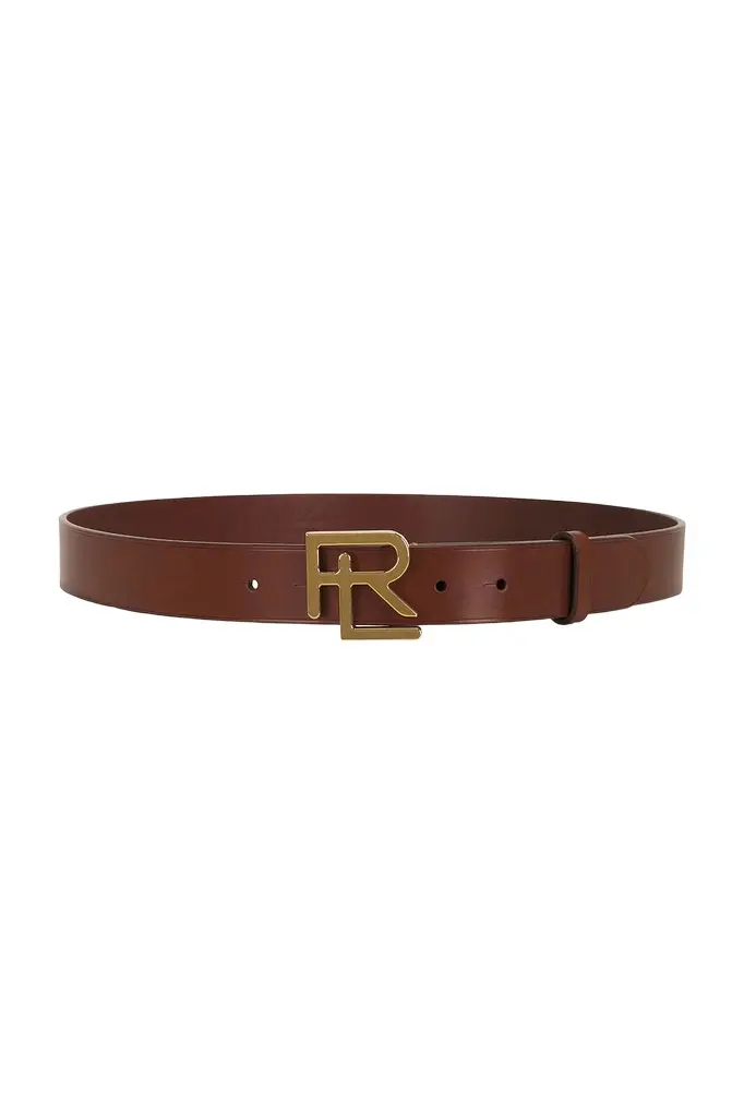 Ralph Lauren Purple Label Vacchetta Logo Belt