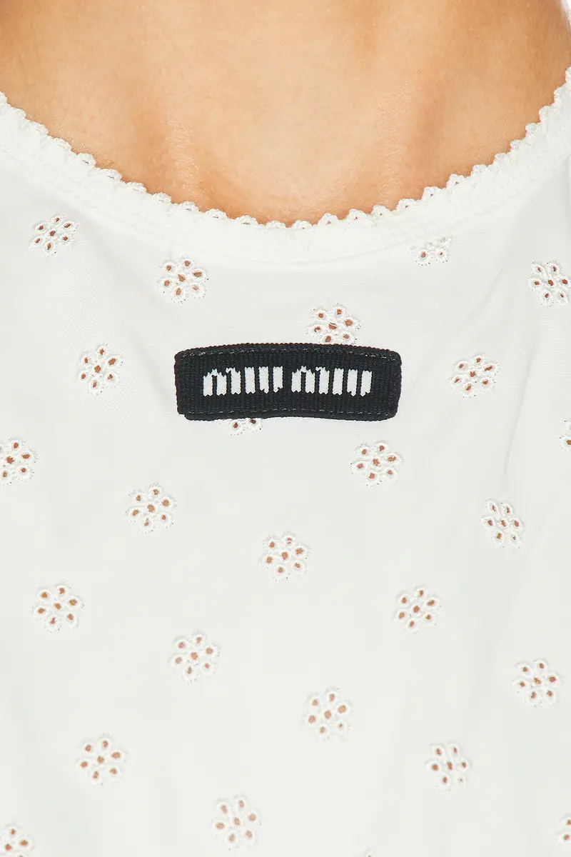 Miu Miu Cady Sangallo Dress | Thumbnail 4 Miu Miu Cady Sangallo Dress | Thumbnail 4