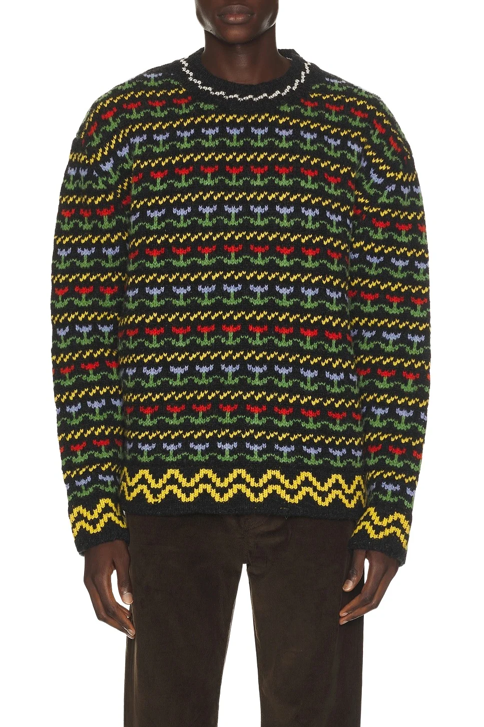 Marni Zig Zag Crewneck Sweater