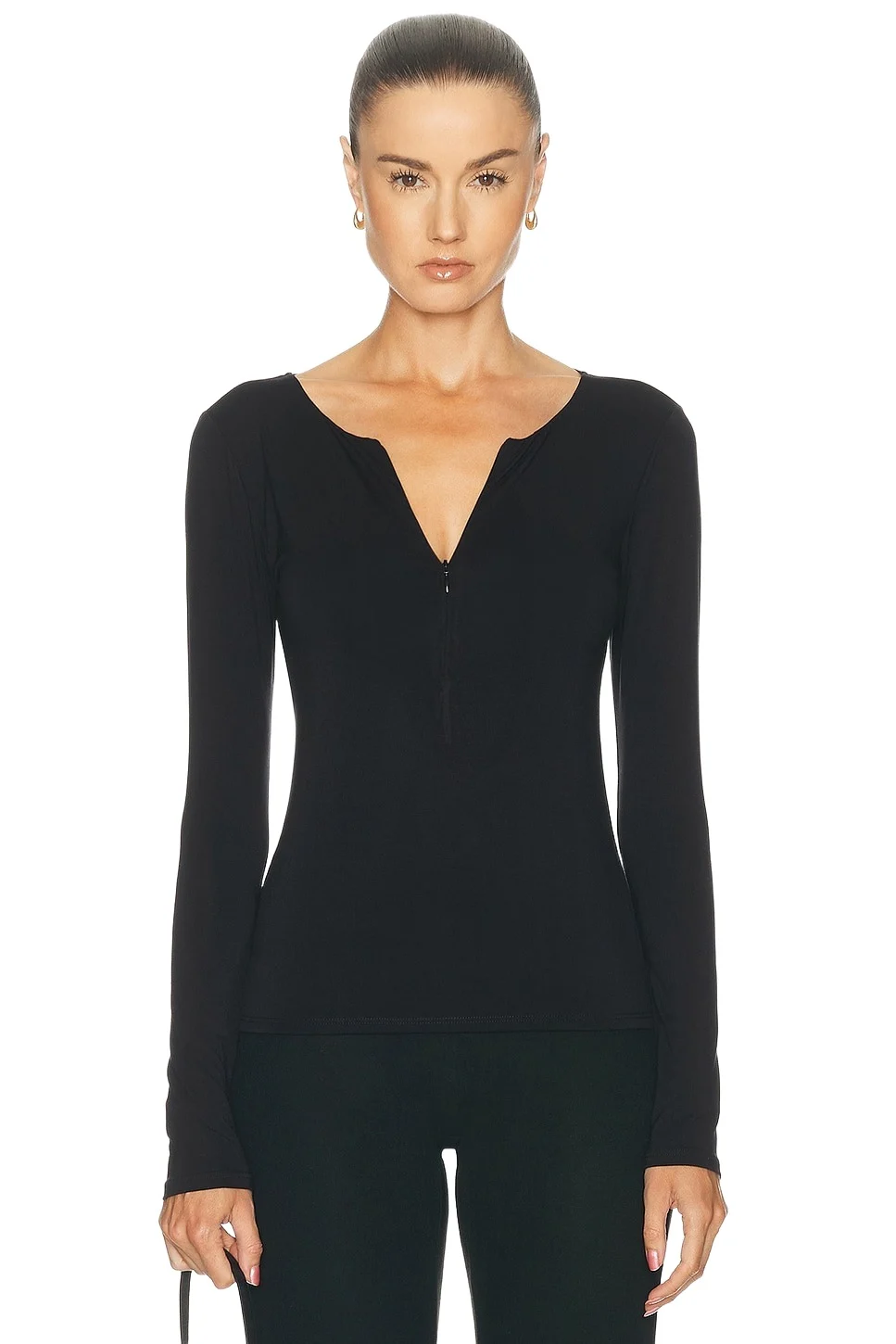 KYE Half Zip Long Sleeve Top
