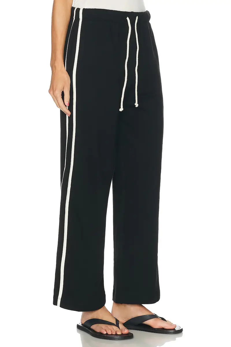 DONNI. Eco-Terry Stripe Crop Pant | Thumbnail 2
