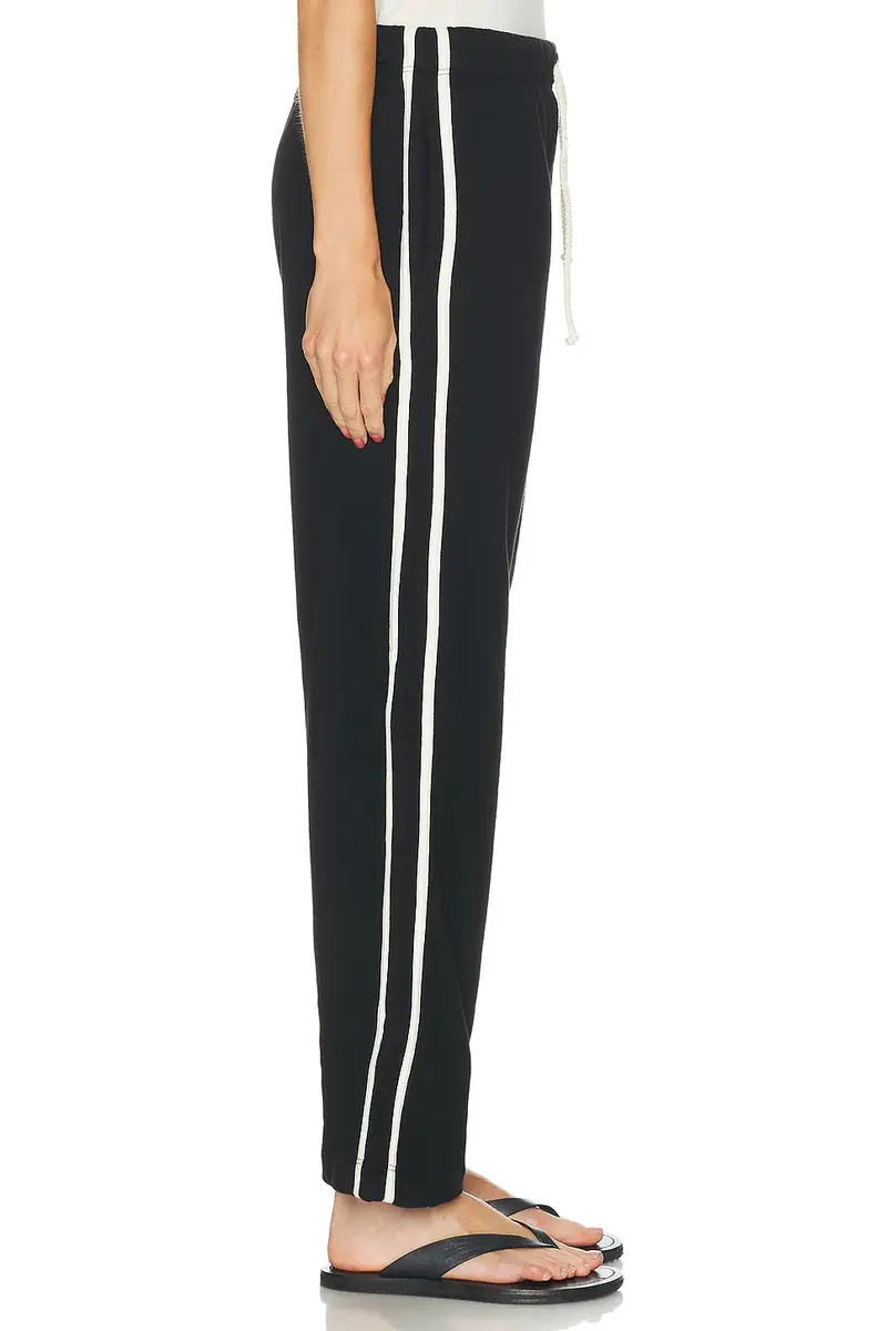 DONNI. Eco-Terry Stripe Crop Pant | Thumbnail 3