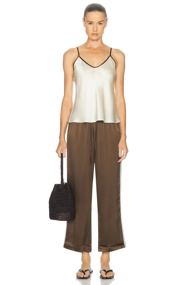 DONNI. The Silk Lace Stripe Crop Pant | Thumbnail 5 DONNI. The Silk Lace Stripe Crop Pant | Thumbnail 5