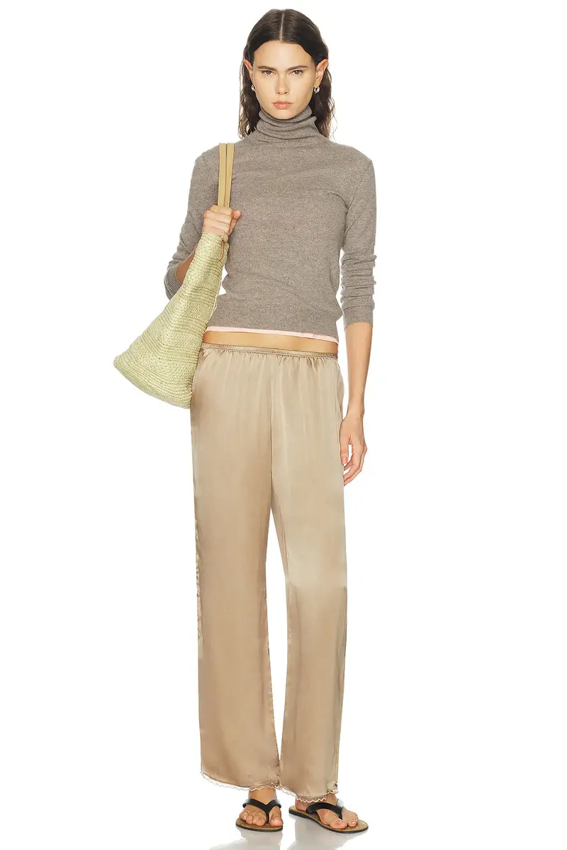 DONNI. The Silk Lace Simple Pant | Thumbnail 5