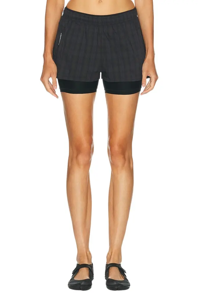 Literary Sport Joni Tartan Run Short