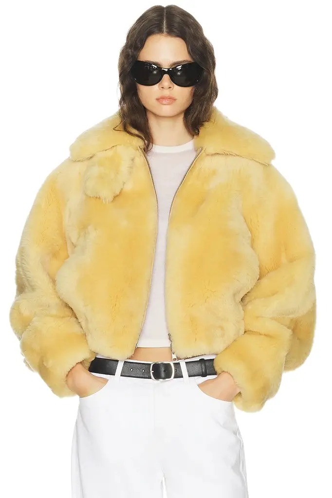 Helmut Lang Shearling Bomber Jacket