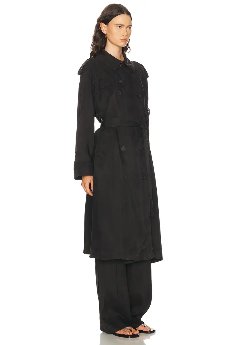 Helmut Lang Fluid Trench Coat | Thumbnail 3 Helmut Lang Fluid Trench Coat | Thumbnail 3