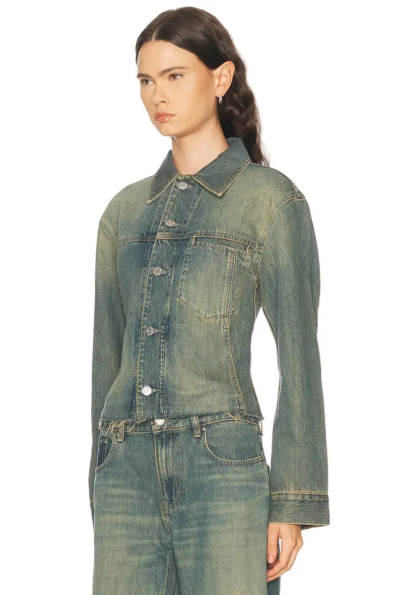 Helmut Lang Crop Tucker Denim Jacket | Thumbnail 3