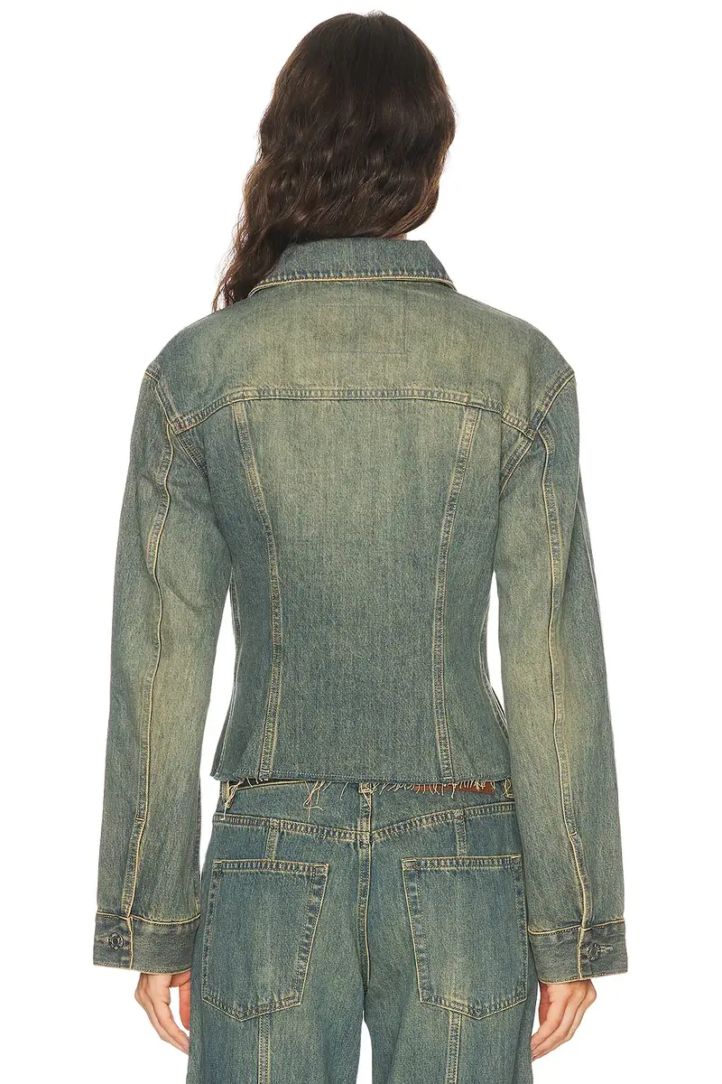 Helmut Lang Crop Tucker Denim Jacket | Thumbnail 4