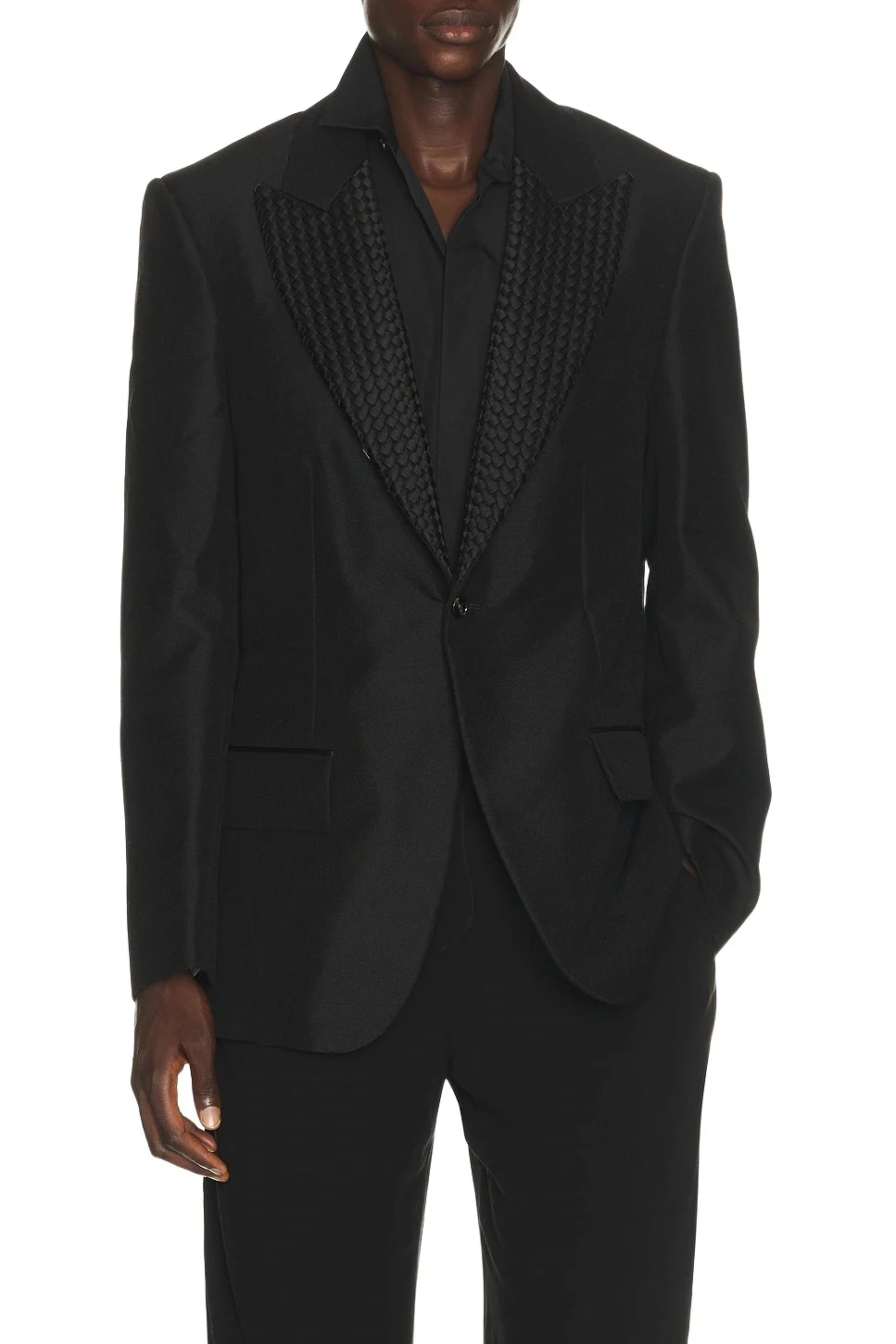 Mohair Wool Jacket Intrecciato Lapel Mohair Wool Jacket Intrecciato Lapel