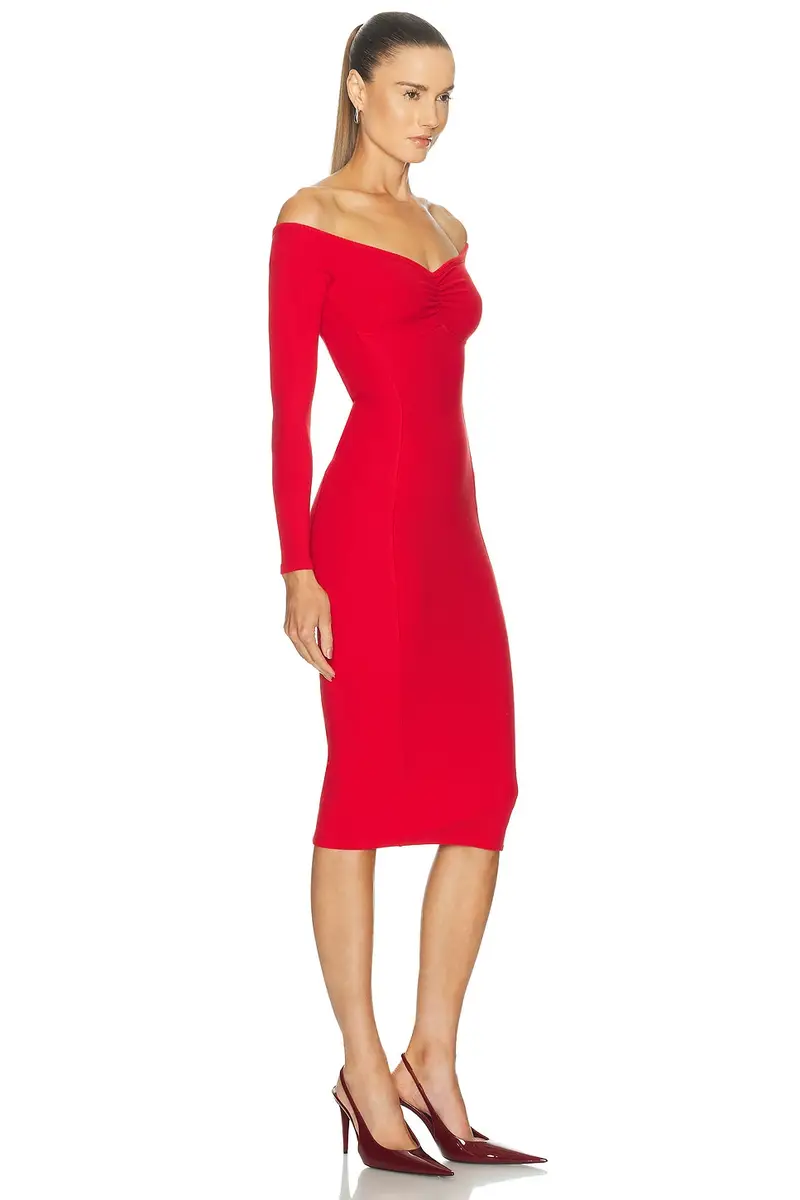 Fleur du Mal Hourglass Rib Midi Dress | Thumbnail 2 Fleur du Mal Hourglass Rib Midi Dress | Thumbnail 2
