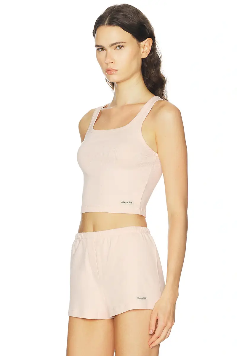 Sporty & Rich Signature Logo Ribbed Baby Tank Top | Thumbnail 2