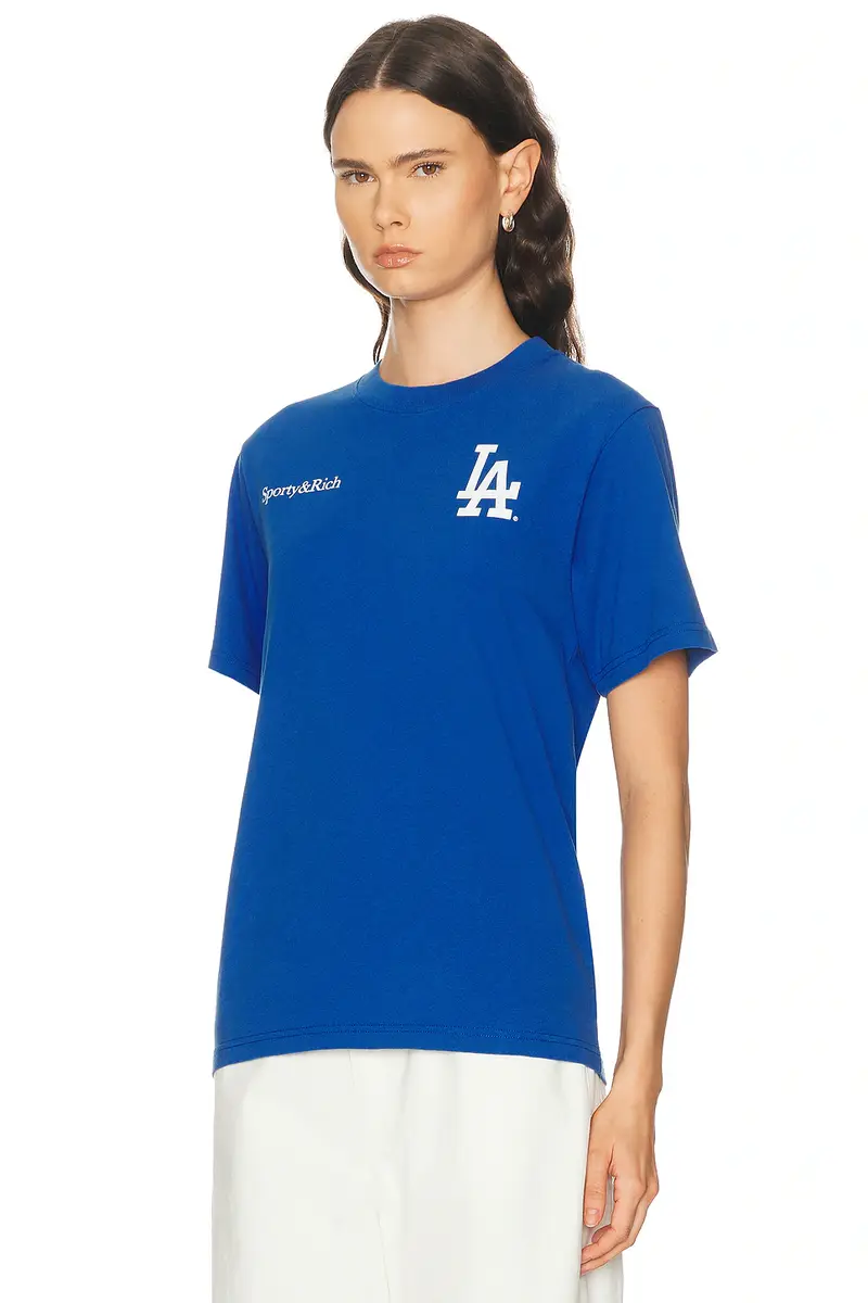 Sporty & Rich x Dodgers Serif T-Shirt | Thumbnail 4 Sporty & Rich x Dodgers Serif T-Shirt | Thumbnail 4