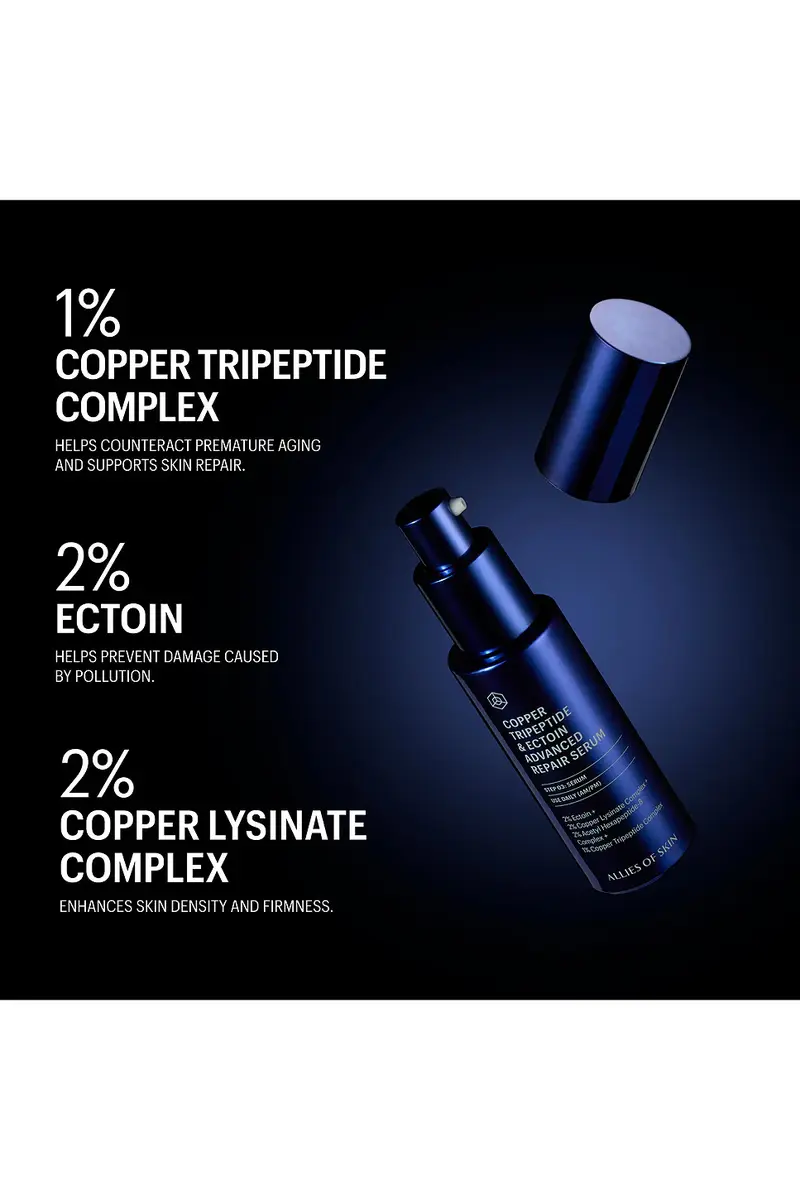 Allies of Skin Jumbo Copper Tripeptide & Ectoin Advanced Repair Serum | Thumbnail 4 Allies of Skin Jumbo Copper Tripeptide & Ectoin Advanced Repair Serum | Thumbnail 4