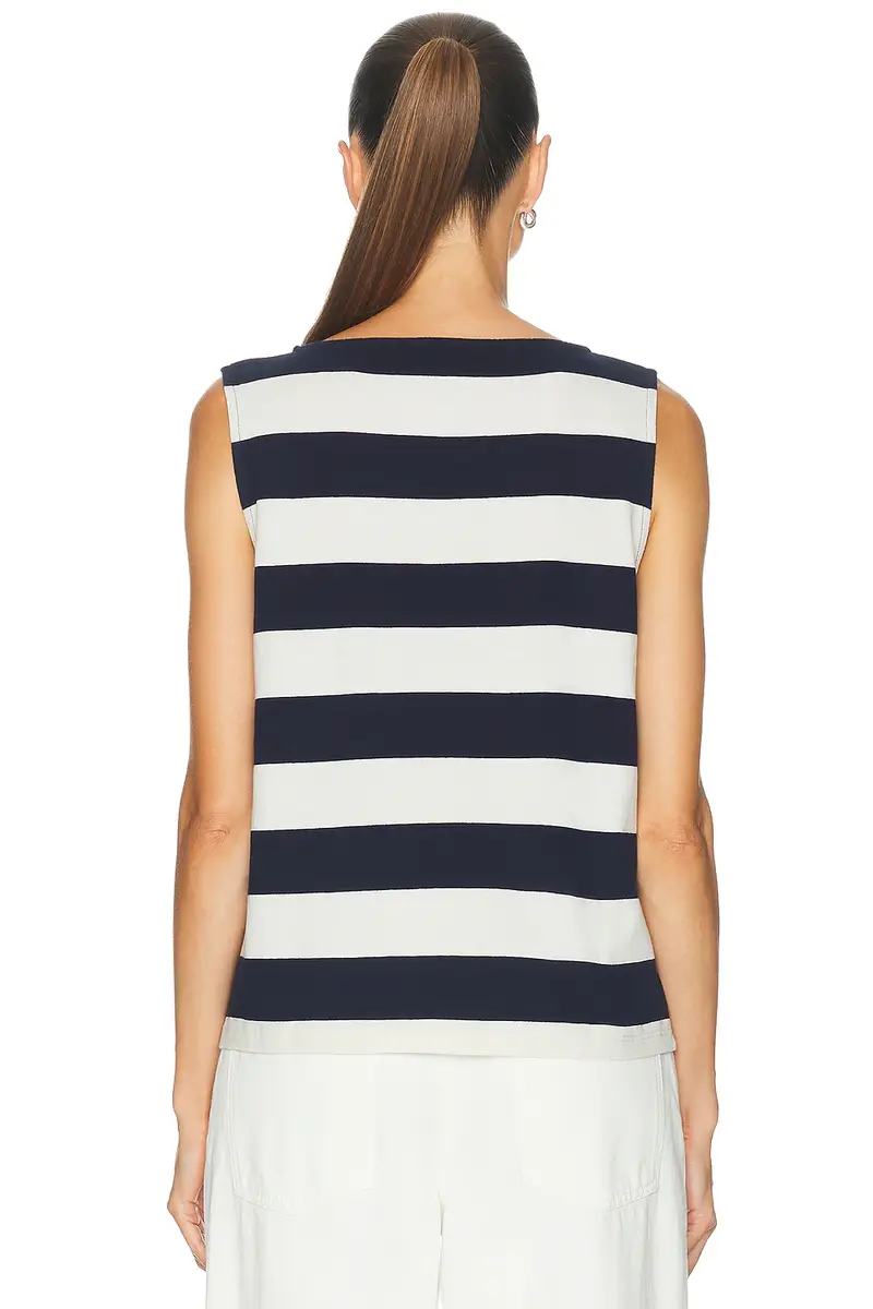 DONNI. The Jersey Stripe Boatneck Tank Top | Thumbnail 3