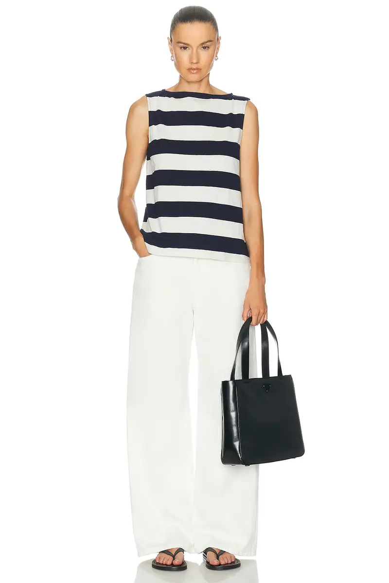 DONNI. The Jersey Stripe Boatneck Tank Top | Thumbnail 4