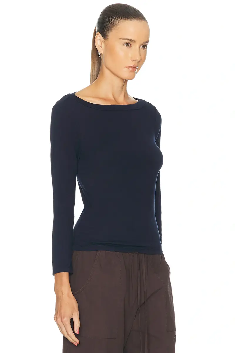 DONNI. The Baby Rib Boatneck Top | Thumbnail 2 DONNI. The Baby Rib Boatneck Top | Thumbnail 2