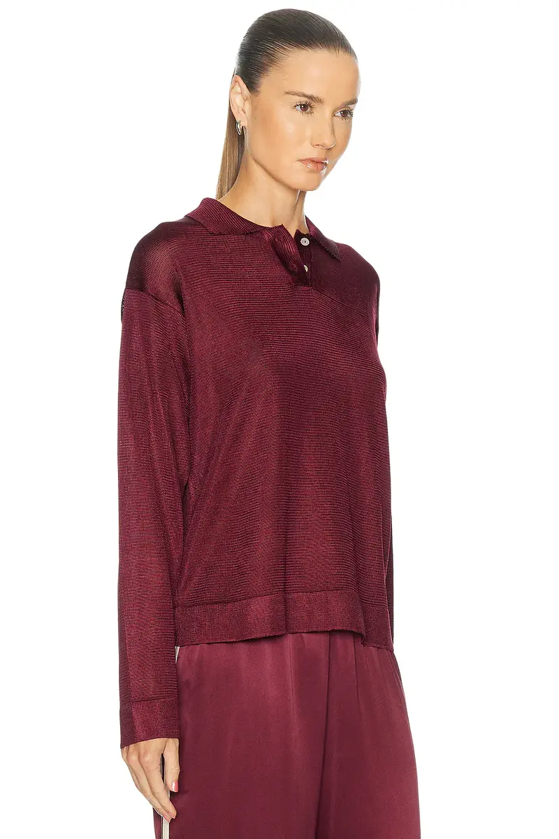 DONNI. The Slinky Polo Top | Thumbnail 2 DONNI. The Slinky Polo Top | Thumbnail 2