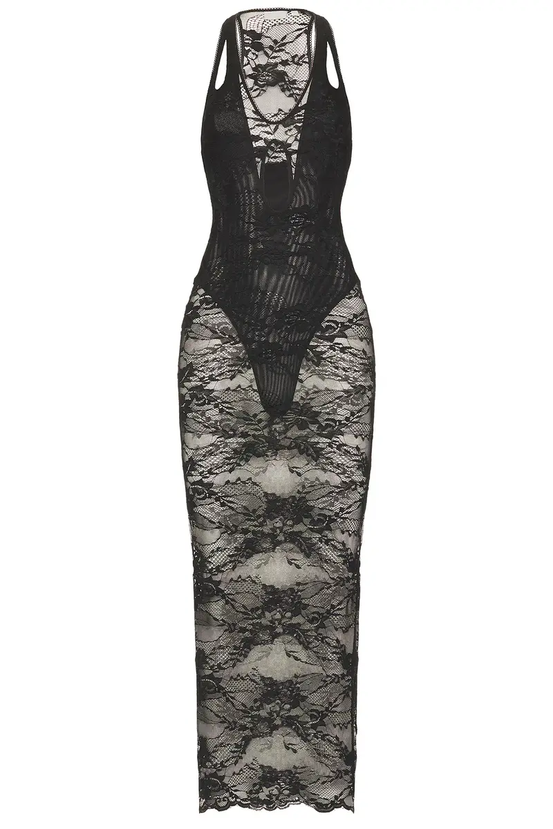 HAELO Lace Veiled Dress | Thumbnail 5
