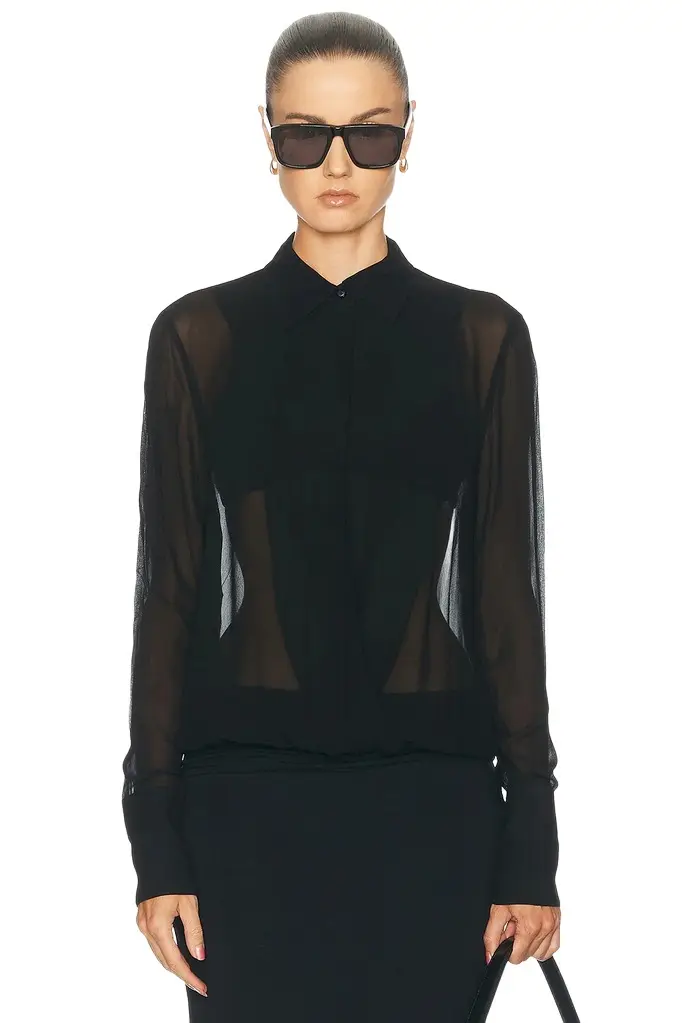 ÉTERNE Vivi Viscose Georgette Blouse