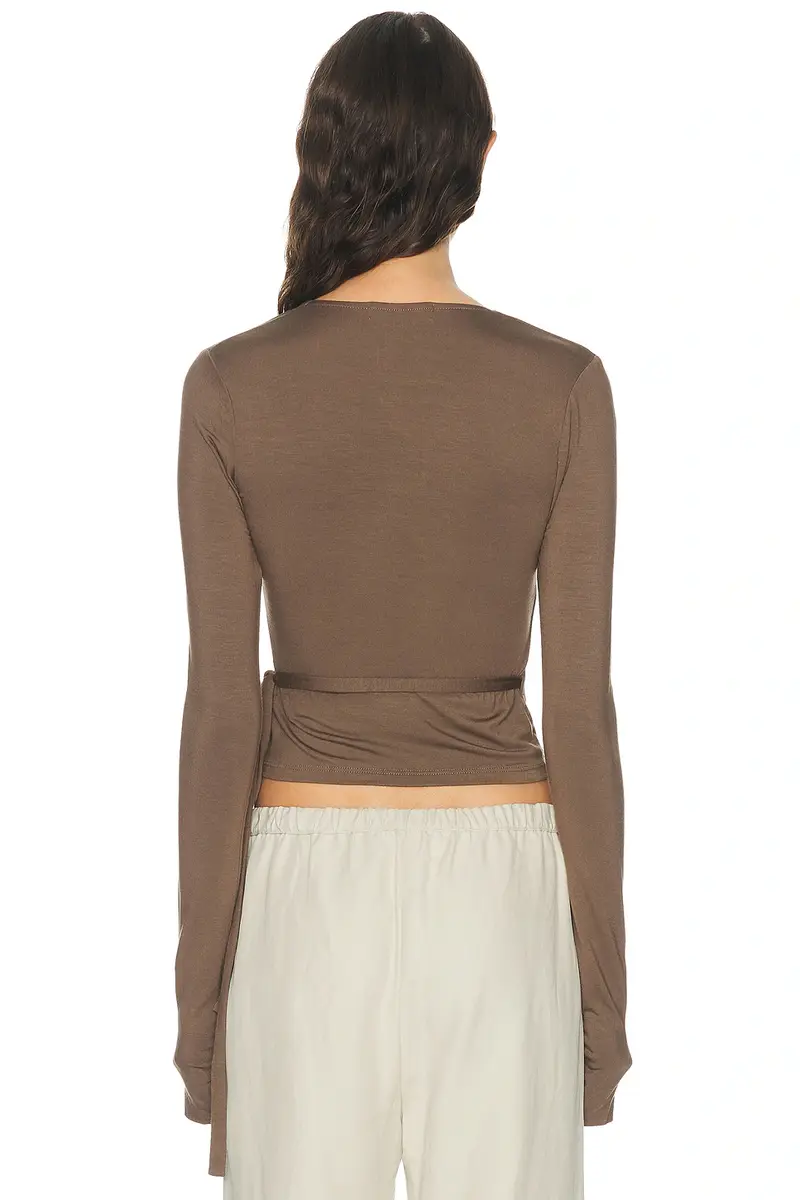ÉTERNE Soft Jersey Wrap Top | Thumbnail 3 ÉTERNE Soft Jersey Wrap Top | Thumbnail 3
