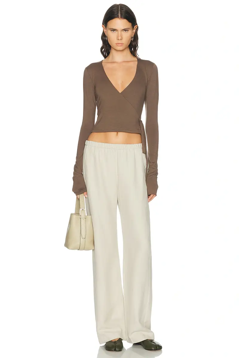 ÉTERNE Soft Jersey Wrap Top | Thumbnail 4 ÉTERNE Soft Jersey Wrap Top | Thumbnail 4