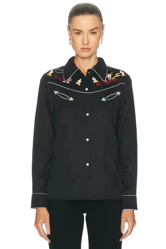 BODE Checkers Western Shirt