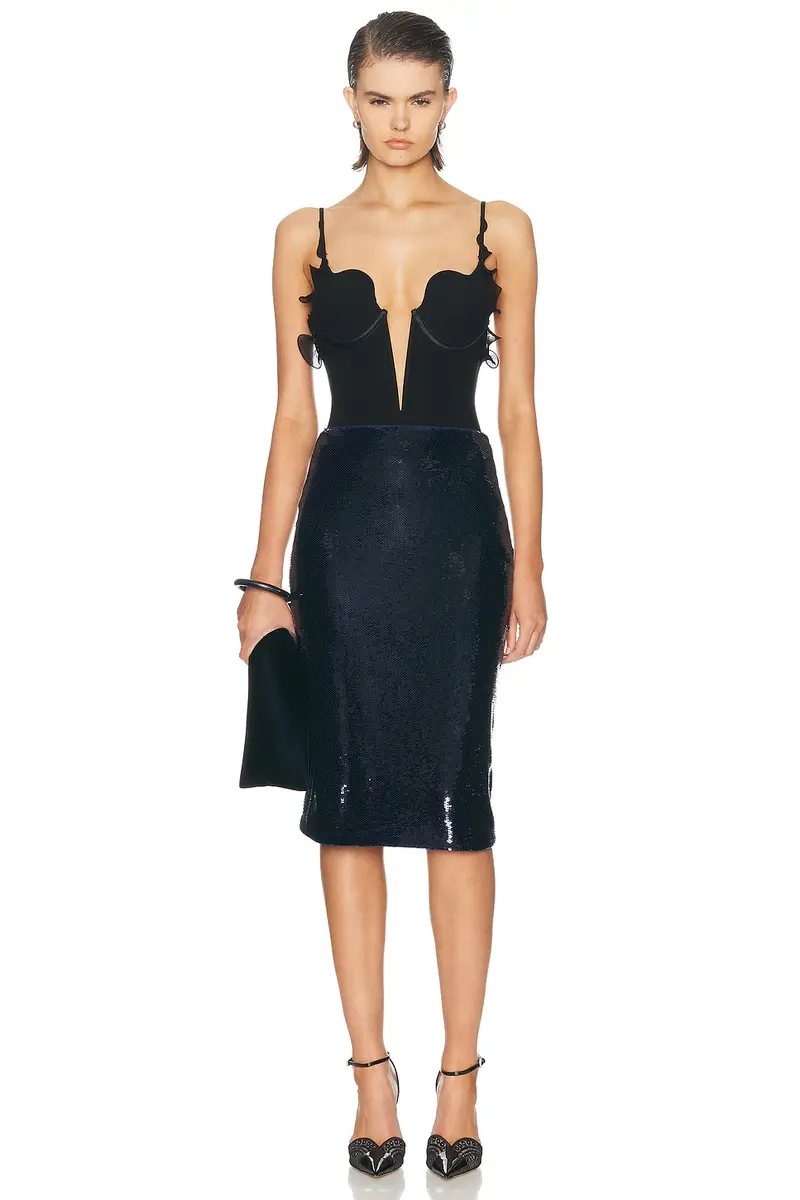 Tom Ford Silk Crepe Structured Graphic Bodysuit | Thumbnail 5 Tom Ford Silk Crepe Structured Graphic Bodysuit | Thumbnail 5