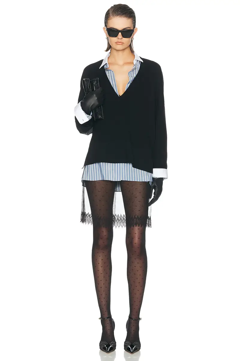 Tom Ford Business-Stripe Silk Boyfriend Shirt | Thumbnail 4