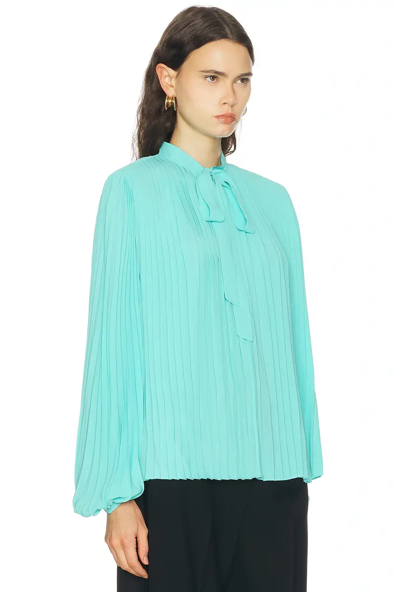Tom Ford Crepe De Chine Sunray Plisse Lavalliere Shirt | Thumbnail 2