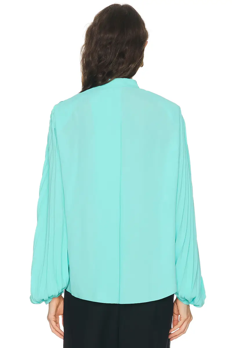 Tom Ford Crepe De Chine Sunray Plisse Lavalliere Shirt | Thumbnail 3