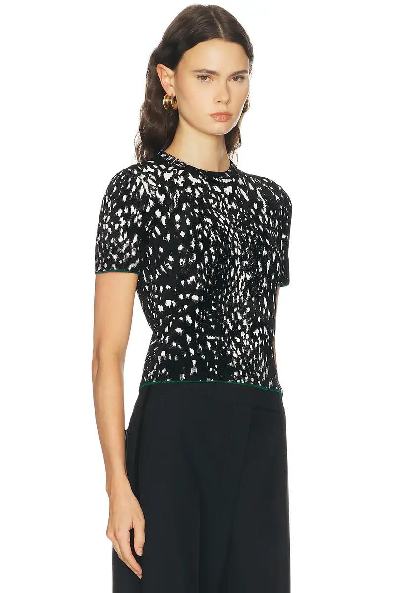 Tom Ford Lynx Jacquard Velvet Crewneck T-Shirt | Thumbnail 2 Tom Ford Lynx Jacquard Velvet Crewneck T-Shirt | Thumbnail 2