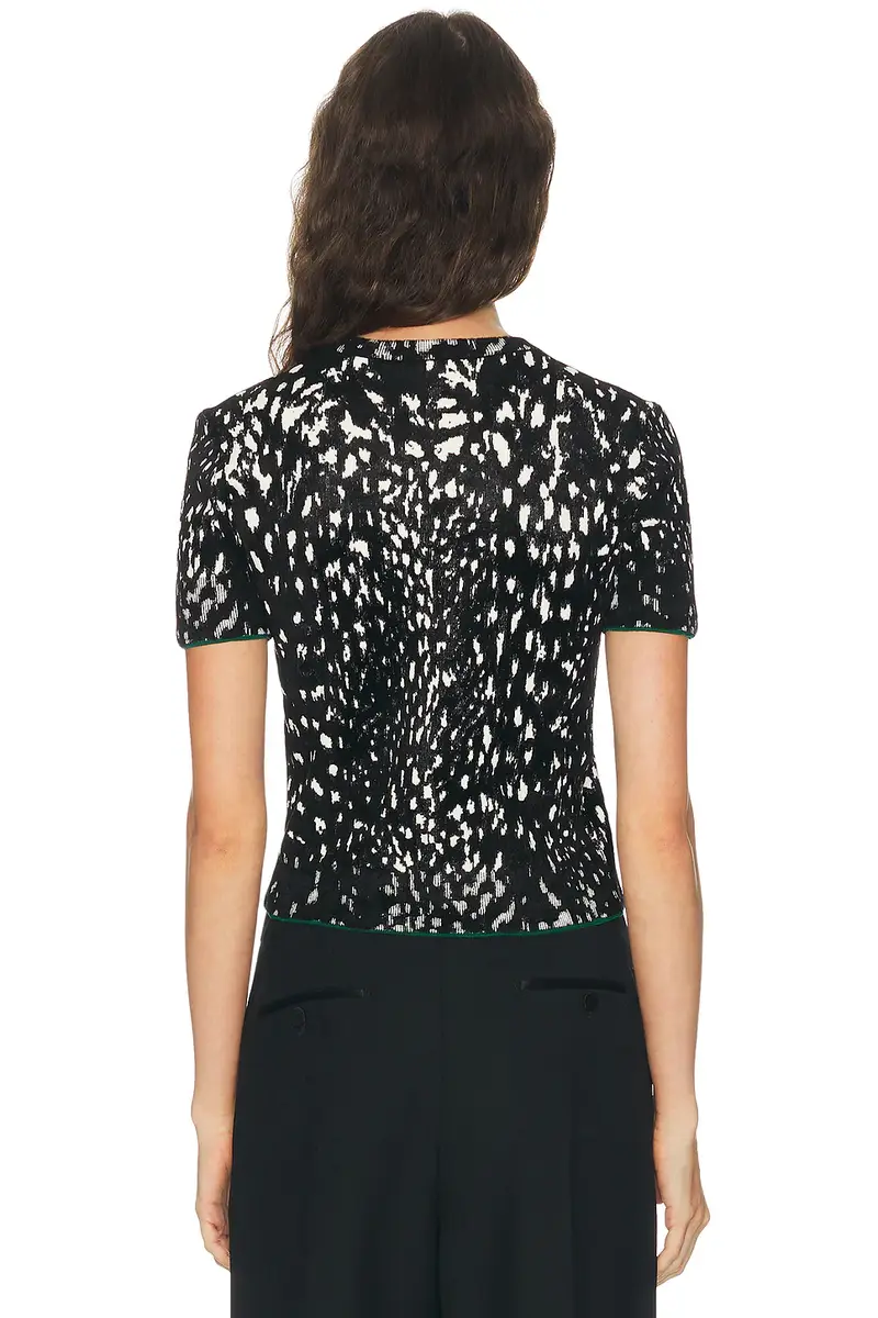 Tom Ford Lynx Jacquard Velvet Crewneck T-Shirt | Thumbnail 3 Tom Ford Lynx Jacquard Velvet Crewneck T-Shirt | Thumbnail 3