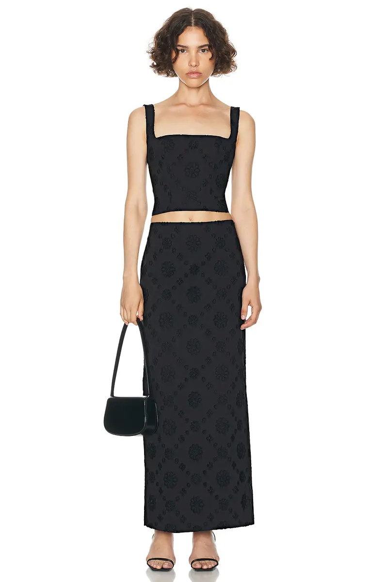 Helsa Eyelet Column Midi Skirt | Thumbnail 4 Helsa Eyelet Column Midi Skirt | Thumbnail 4