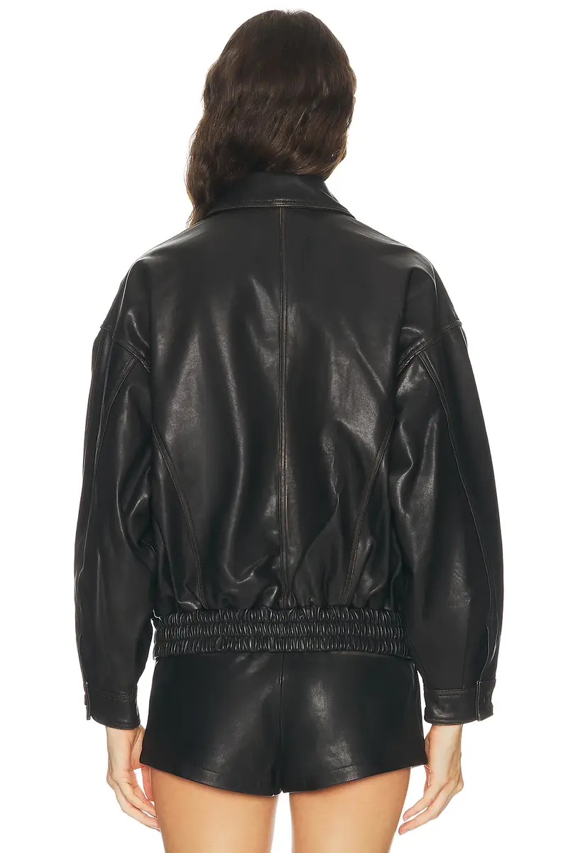 Aexae Leather Distressed Moto Jacket | Thumbnail 4 Aexae Leather Distressed Moto Jacket | Thumbnail 4
