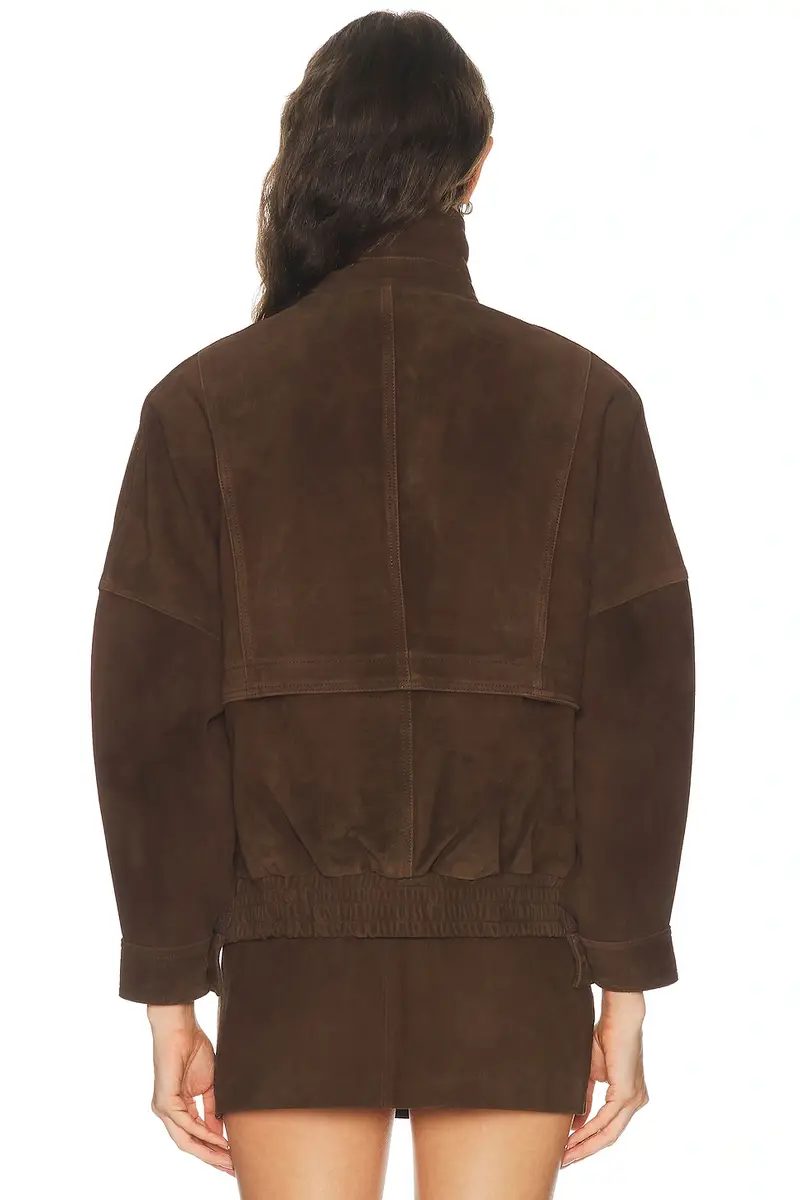 Aexae Lamb Leather Suede Aviator Jacket | Thumbnail 4