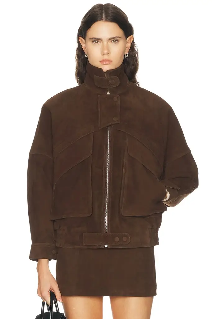 Lamb Leather Suede Aviator Jacket Lamb Leather Suede Aviator Jacket