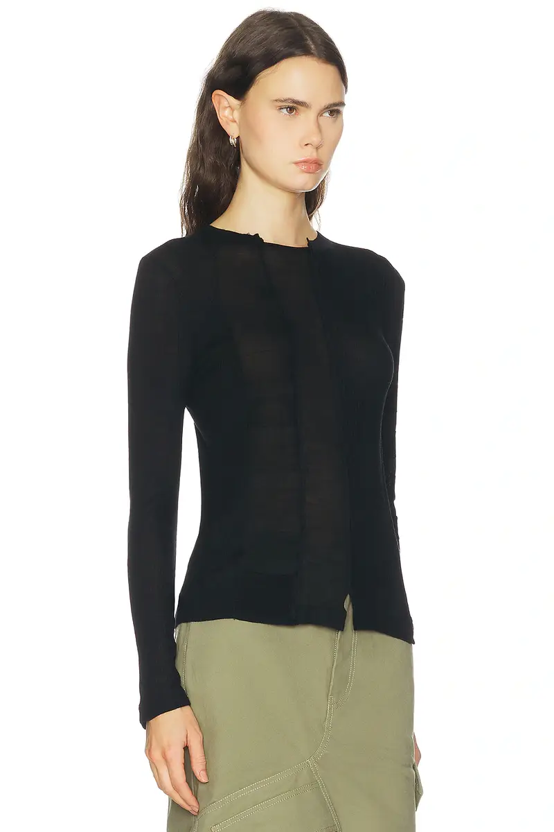 Marc Jacobs Sheer Paneled Knit Long Sleeve Top | Thumbnail 2