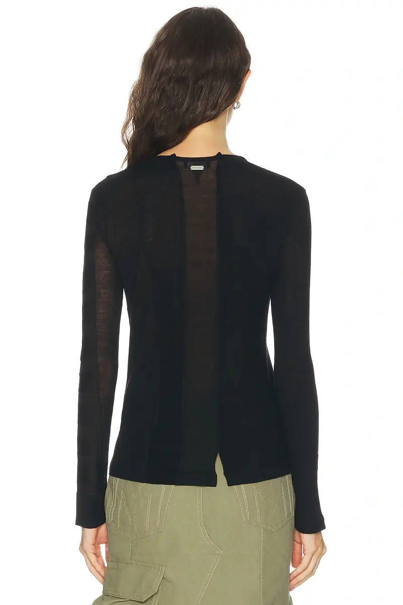 Marc Jacobs Sheer Paneled Knit Long Sleeve Top | Thumbnail 3