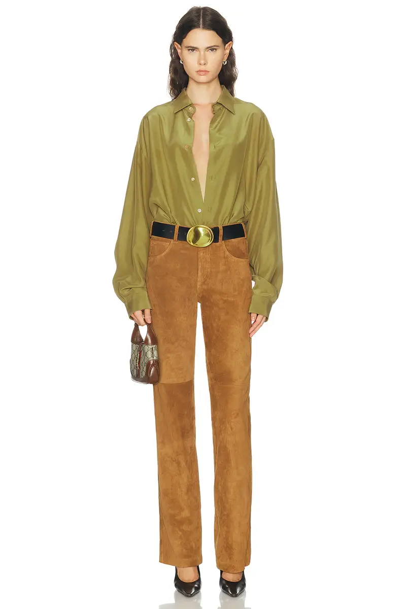 Nili Lotan Joan Suede Pant | Thumbnail 5 Nili Lotan Joan Suede Pant | Thumbnail 5