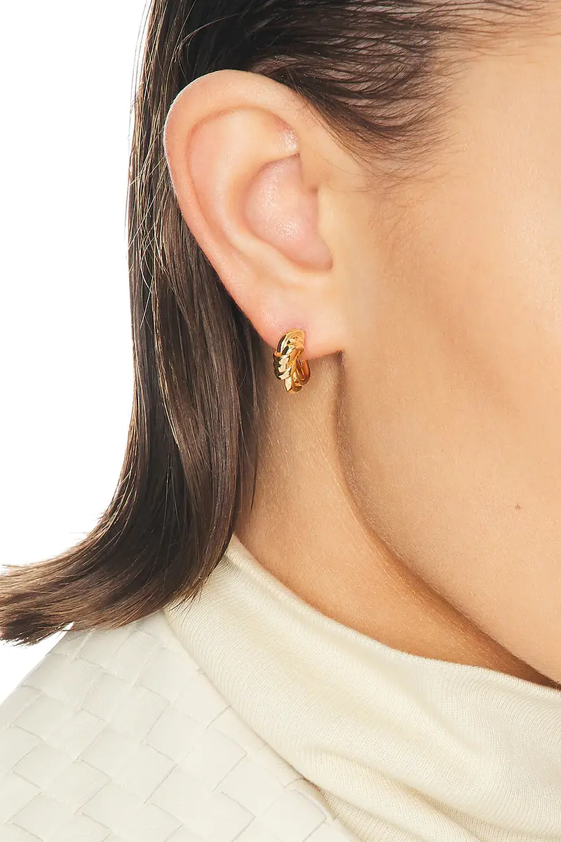 Bottega Veneta Knot Hoop Earrings | Thumbnail 2 Bottega Veneta Knot Hoop Earrings | Thumbnail 2