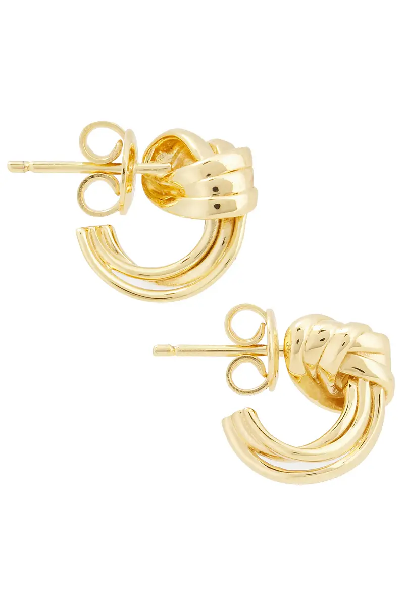 Bottega Veneta Knot Hoop Earrings | Thumbnail 3 Bottega Veneta Knot Hoop Earrings | Thumbnail 3