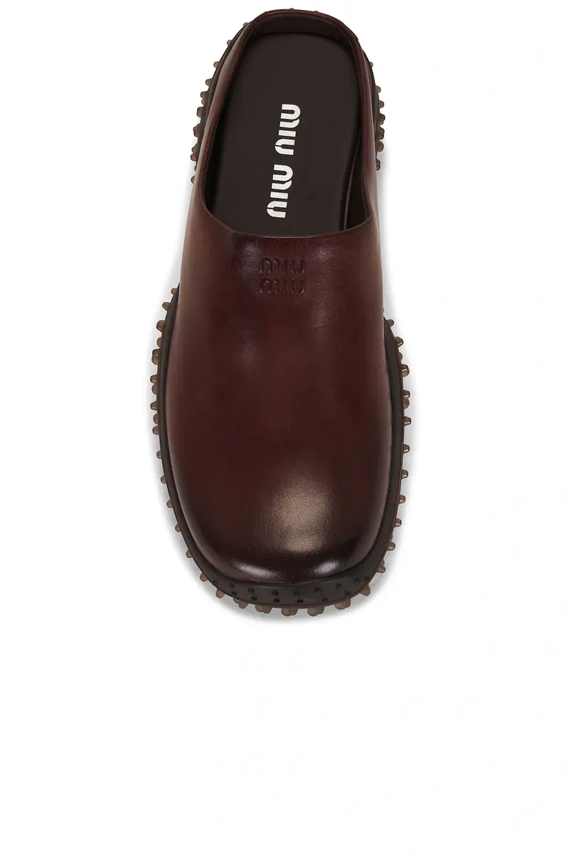 Miu Miu Vitello Antic Bubble Slide | Thumbnail 4