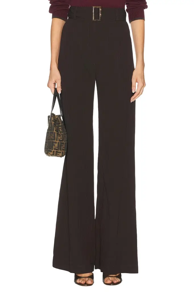 Matthew Bruch Belted Wide Leg Trouser