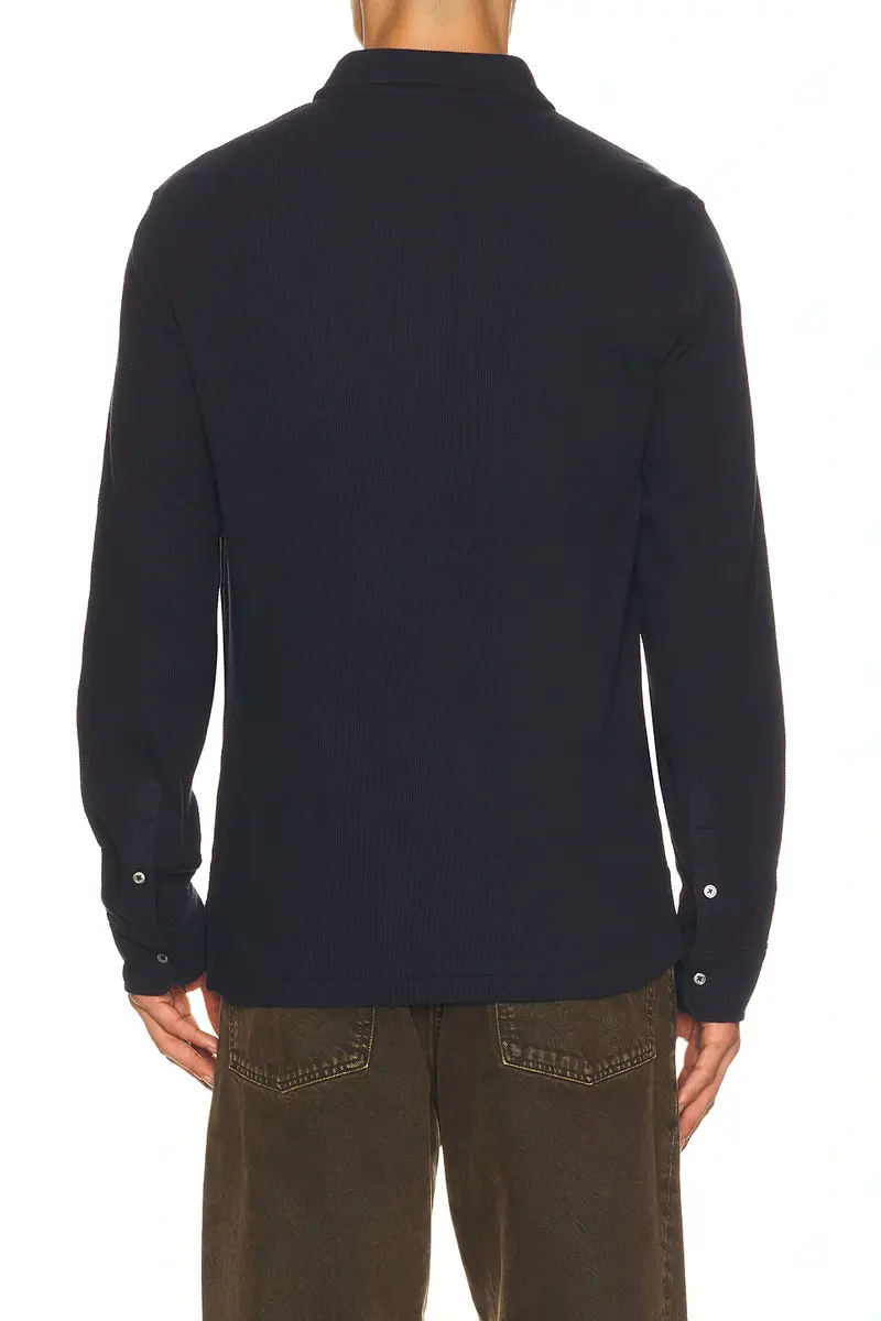 Polo Ralph Lauren Long Sleeve Textured Waflle Henly Polo | Thumbnail 2 Polo Ralph Lauren Long Sleeve Textured Waflle Henly Polo | Thumbnail 2