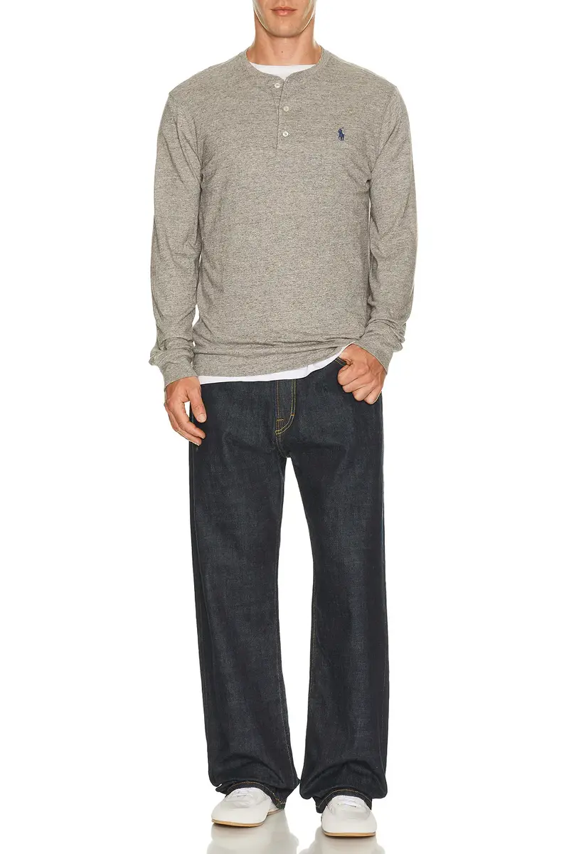Polo Ralph Lauren Long Sleeve Slub Jersey Henley T-Shirt | Thumbnail 3 Polo Ralph Lauren Long Sleeve Slub Jersey Henley T-Shirt | Thumbnail 3