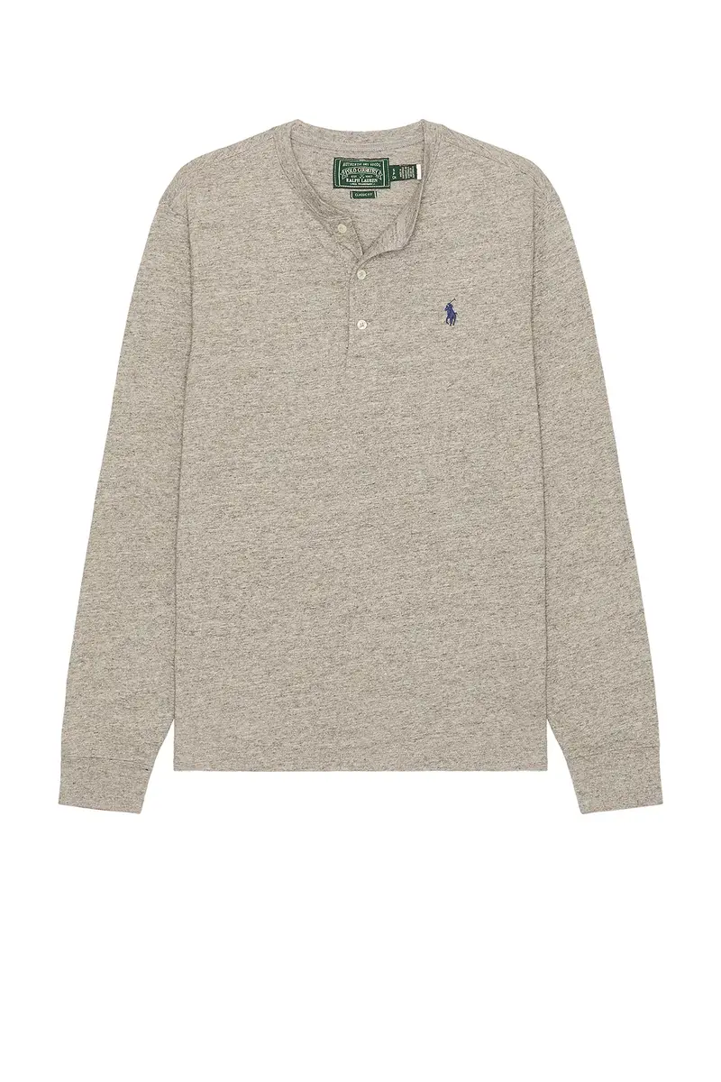 Polo Ralph Lauren Long Sleeve Slub Jersey Henley T-Shirt | Thumbnail 4 Polo Ralph Lauren Long Sleeve Slub Jersey Henley T-Shirt | Thumbnail 4