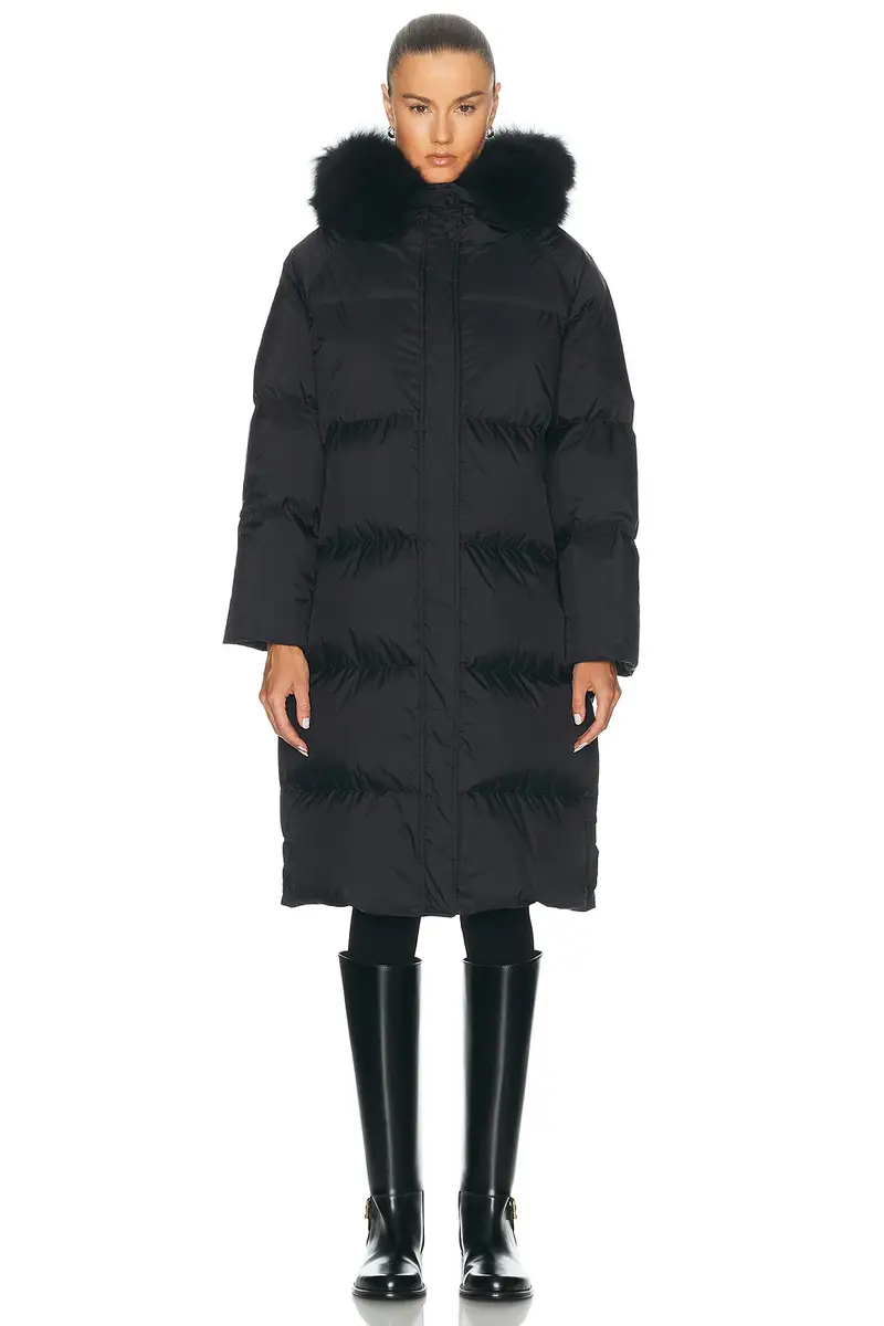 Yves Salomon Agneau Fur Trim Long Puffer Coat | Thumbnail 2 Yves Salomon Agneau Fur Trim Long Puffer Coat | Thumbnail 2
