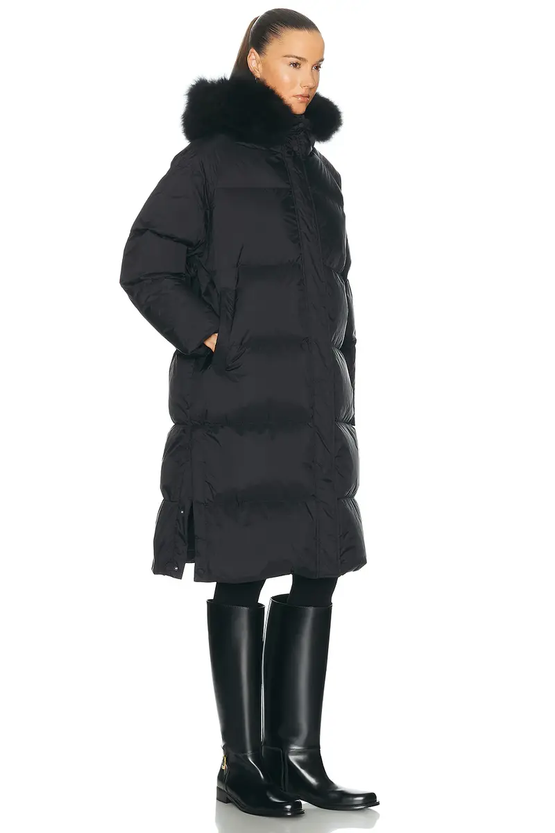Yves Salomon Agneau Fur Trim Long Puffer Coat | Thumbnail 3 Yves Salomon Agneau Fur Trim Long Puffer Coat | Thumbnail 3